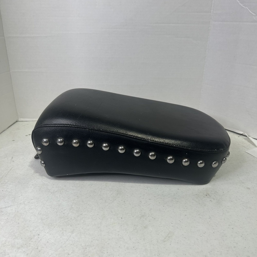 Indian Motorcycle Passenger Pillion Seat Rear Pad Black Studded Chrome Accent